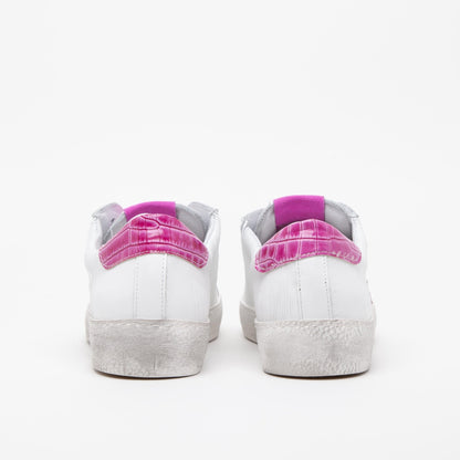 Sneakers in nappa intagliato millerighe bianco. - TreemmeCreazioni