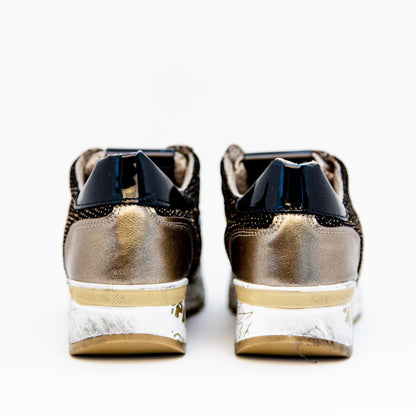 Sneakers in nappa laminata bronzo. - TreemmeCreazioni