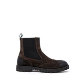 Stivaletto Chelsea in velour lavagna.