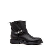 Stivaletto modello Bikers in vitello nero.